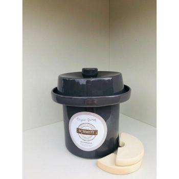 Tarro gris de cerámica para fermentar 1 L