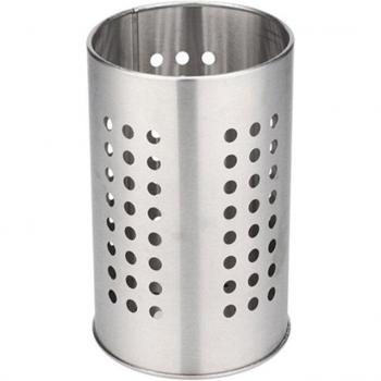 Stainless Steel Multi-Function Cooking Spoon with Round Hole and Chopstick Organizer