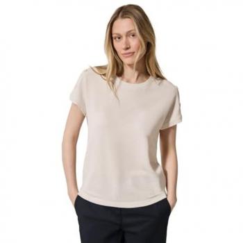 Cecil T-Shirt mit Knopf-Details in Struktur-Optik