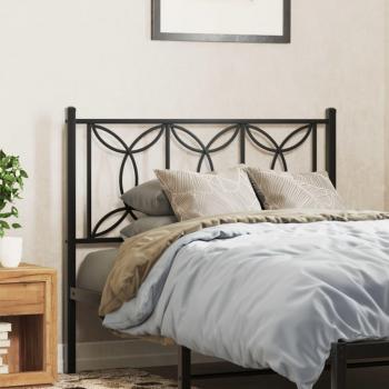 VidaXL Black Metal Headboard 100 cm