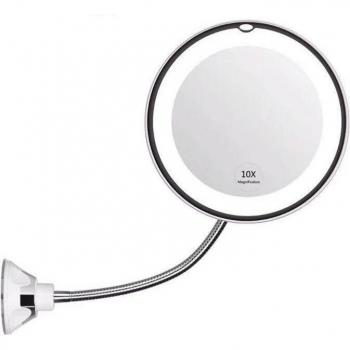 10x Magnifying LED Makeup Mirror with Suction Cup and Light WJ901