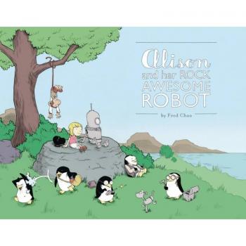 Fred Chao Alison & Her Rock Awesome Robot Paperback Book in White