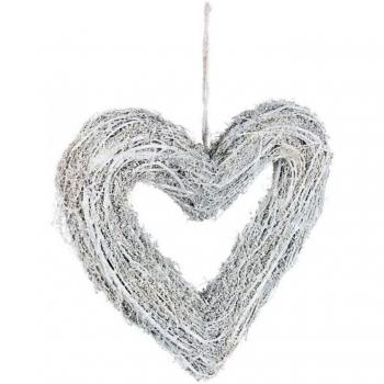Colgante Corazón Bosque Blanca 4x
