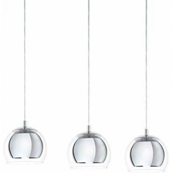 Netlighting Rocamar 3 Light Ceiling Pendant Bar Chrome, E27