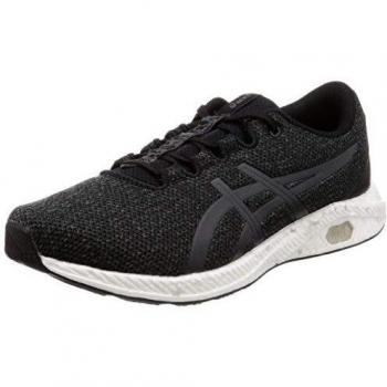 ASICS Men HyperGel Running Shoes Neutral Style, Black/Dark Grey, 11