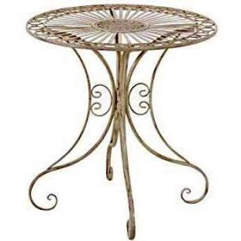 Table de Jardin Ø 70 cm Style Antique