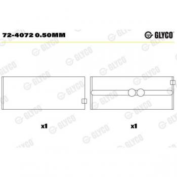 GLYCO 72‑4072 0,5 mm Kurbellager für Universalkonstruktionen