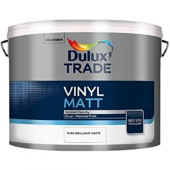 Dulux Trade Vinyl Matt Emulsion Paint in Pure Brilliant White