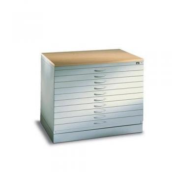 Classeur Plat C+P (DIN A0) – 5 tiroirs – Dimension H420xL1350xP960 mm – Gris clair