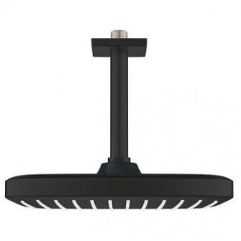 Douche Tempesta 250 Cube avec bras, noir mat