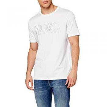 HUGO Dolive-u202 Classic Fit White T-Shirt in Medium for Men