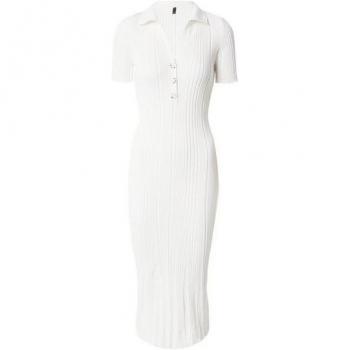 Bone Maxi-Strickkleid für Damen mit Polokragen von Trendyol