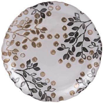 Assiette à dessert Berry 21 cm or (lot de 6) en verre transparent