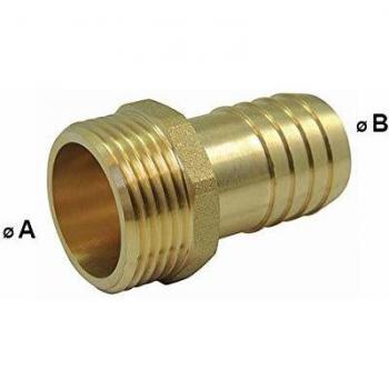 Raccord cannelé mâle en laiton fileté 1/4''