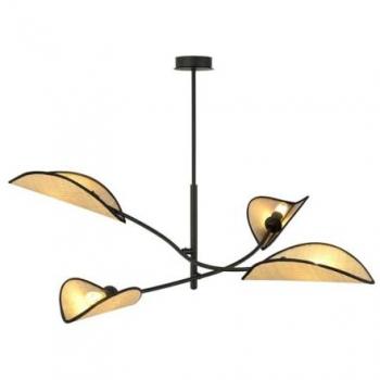 Lampada a Sospensione Fiore di Loto, Marrone, Acciaio, 102x51x102 cm, EPIKASA