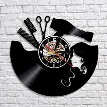 Reloj Moderno LED 3D para Peluquería