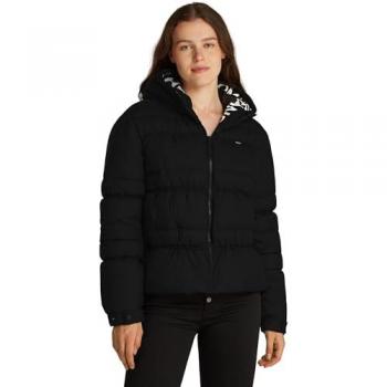 Tommy Jeans Damen Steppjacke, Kapuze, Logo