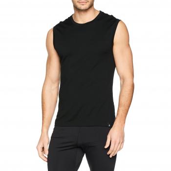 Odlo Herren SUW TOP Crew Neck Singlet – 100 % Merino WARM-Unterhemd – Black – Extra Large (XL)