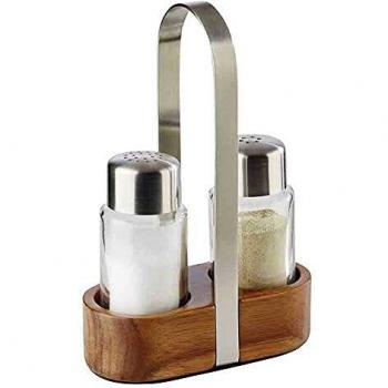 Kit “Wood” per spezie: Macinapepe + Spargispezie