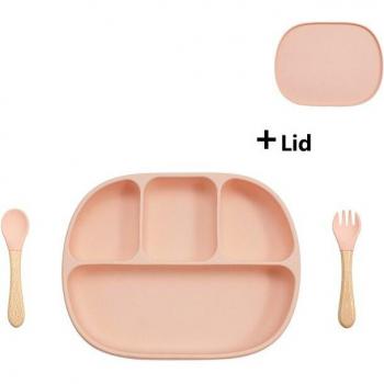 Tenedor Madera & Plato Silicona