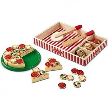 Wooden Pizza with Toppings Set