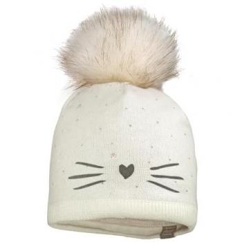 Maximo Winter-Strickmütze Fake Fur-Bommel Katze