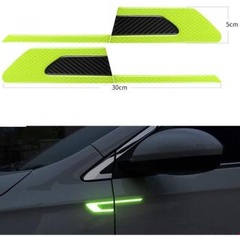 2Pcs Car Reflective Leaf Board Sticker for VW Passat B7 B8 Bora POLO GOLF 6 7 Jetta MK6 RS