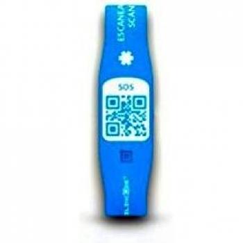 Silincode Pulsera SOS QR Azul T-XS 1 unidad