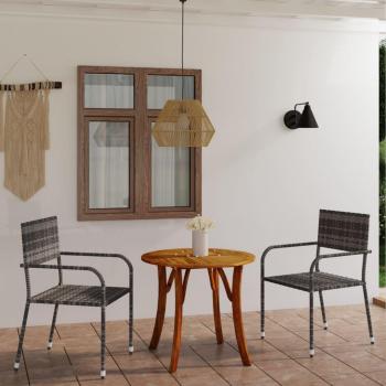 VidaXL 3-teiliges Garten-Essgruppen-Set in Grau