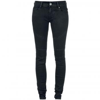 Forplay Damen Jeans Biker Pants W28L32 in Schwarz