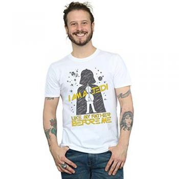 Star Wars Men's Jedi Like My Father T-Shirt, White, Large