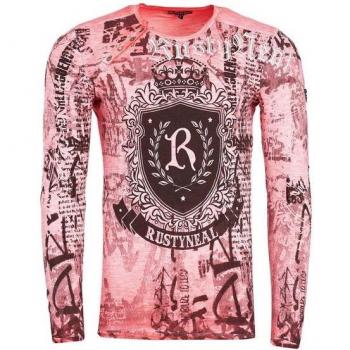 Langarmshirt „Rusty Neal“ Herren M – 100 % Baumwolle, Rundhals, bedruckt