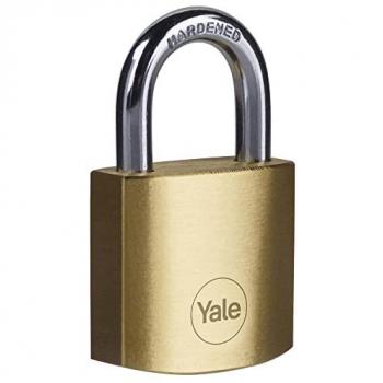 Cadenas Yale 35 mm, serrure laiton, anse acier cémenté – 3 clés