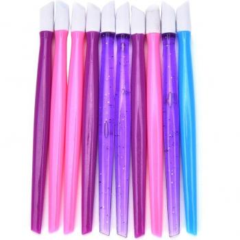 10Pcs Nail Art Wraps with Hoof Stick and Cuticle Tools
