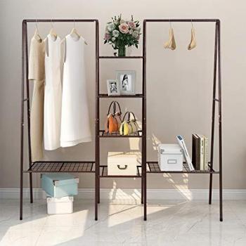 Compact Clad: 4-Tier Bronze Storage Rack