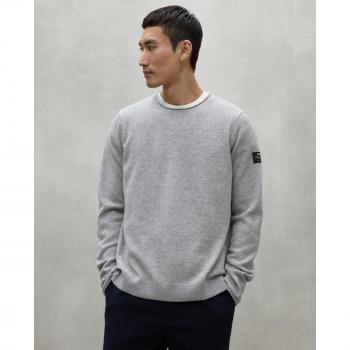 Ecoalf Yulan Light Grey Merino Blend Sweater for Men