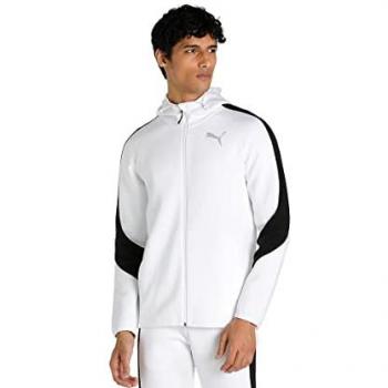 Puma Felpa Evostripe Cerniera Uomo Bianco Taglia L