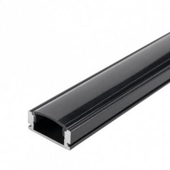 Profilé Aluminium 2m Noir pour Ruban Lumineux