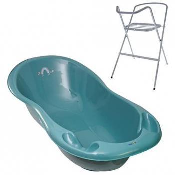 Baignoire bébé thermomètre Météo 102 cm + Pied Vert viride