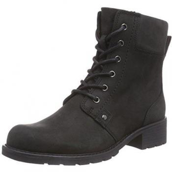 Clarks Orinoco Spice Damen‑Kurzschlag Stiefel in Schwarz, EU 38