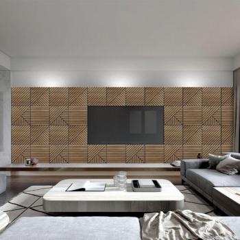 Panneau Décoratif Noyer 58x58cm Acoustique