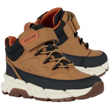 Geox Zapatillas con tiras ajustables FLEXYPER PLUS BOY de color Camel