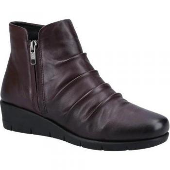 Bottines rouges en cuir pour femmes Fleet & Foster Plockton