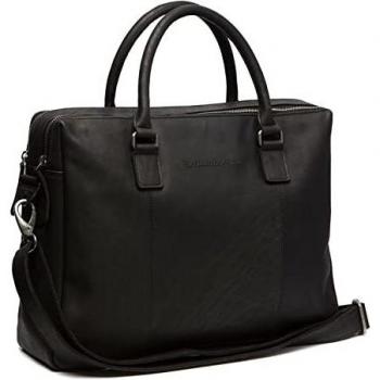 Sacoche ordinateur en cuir noir Chesterfield Salvador
