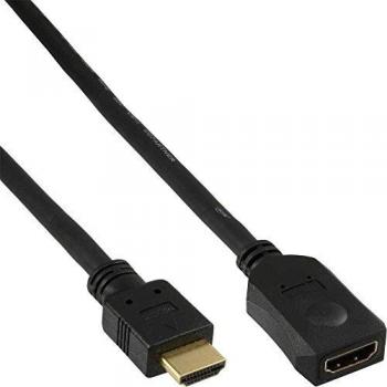 InLine 17632G HDMI Verlängerungskabel, 2m, Stecker/Buchse, schwarz