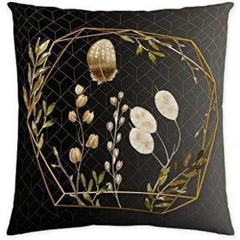 Housse de Coussin Luxe sans Rembourrage Noir NATURALS