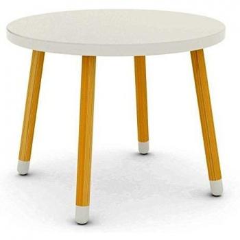 Eschen-Kinder‑Tisch Flexa – FSC‑Holz, runder Tisch in Weiß