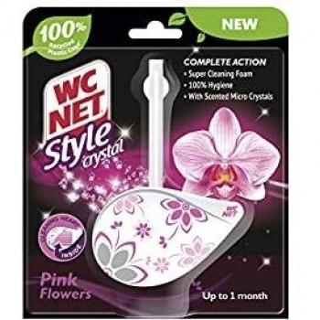 Colgador WC Net Estilo Cristal Flor Rosa