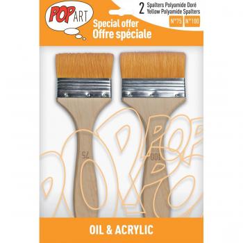 Pebeo Goldspalter Pinsel (Polyamid) – 2‑teiliges Set Nr. 75/100