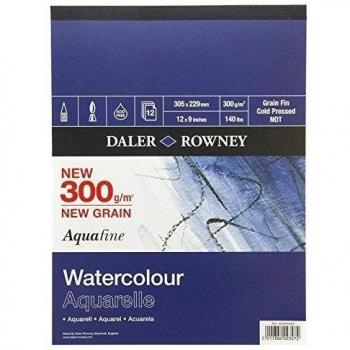 Daler-Rowney Aquafine 9 x 12 Watercolor Paper Pad